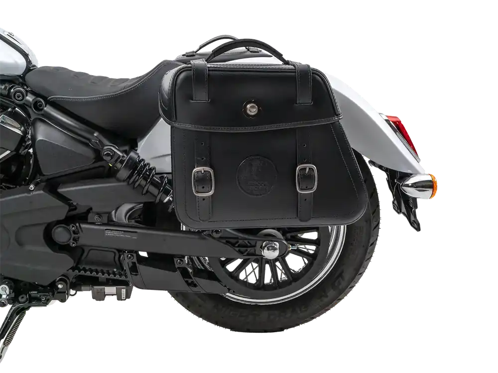 Kit de sacoches Cutout noir avec support pour Indian Scout Classic 1250 (25-) Hepco & Becker Meilleure Vente