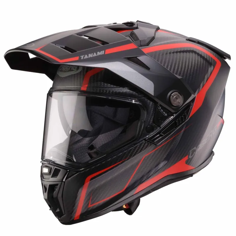 Caberg casque Tanami Carbon Gravity noir/rouge XS Commander Maintenant