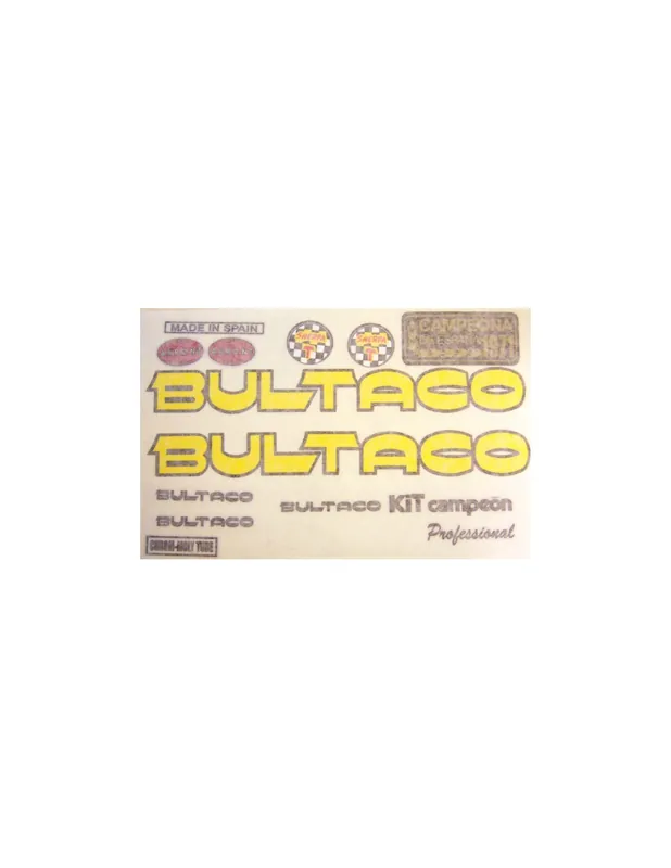Commande En Gros Bultaco Campeon kit complet de stickers