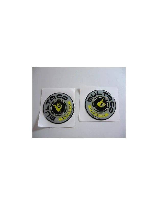 Commander Vite Bultaco paire de pastilles de réservoir diamètre 5.7cm